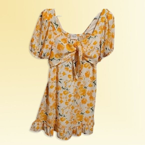 Sienna Sky Dress | Floral | Maxi | Size: Small | Orange & White Summer L… - Picture 2 of 5